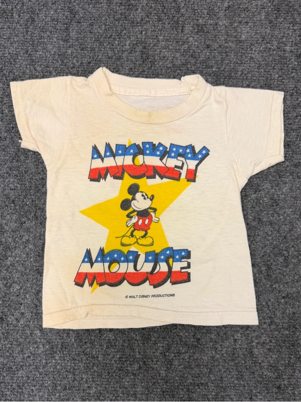 Disney Cream Mickey Mouse Star Graphic Tee